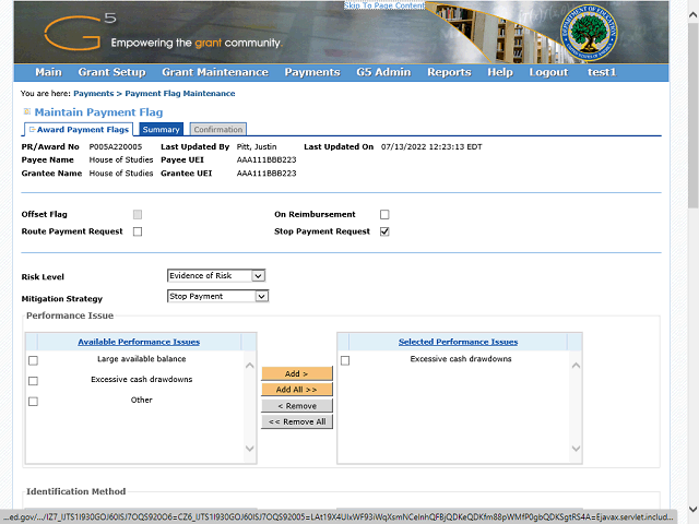 Screen image of this step