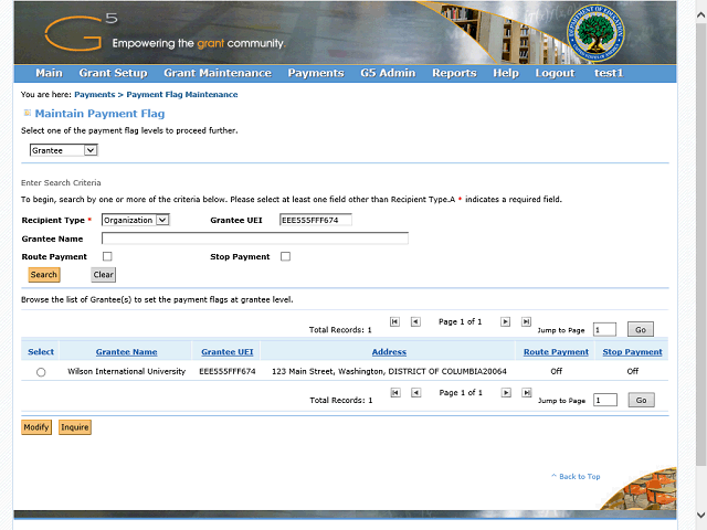 Screen image of this step