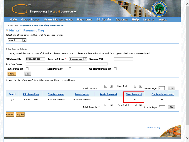 Screen image of this step