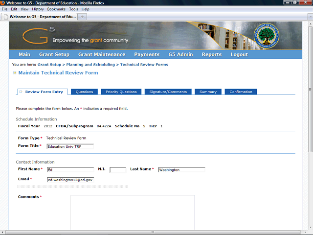 Screen image of this step
