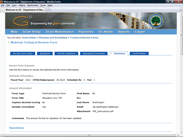 Screen image of this step
