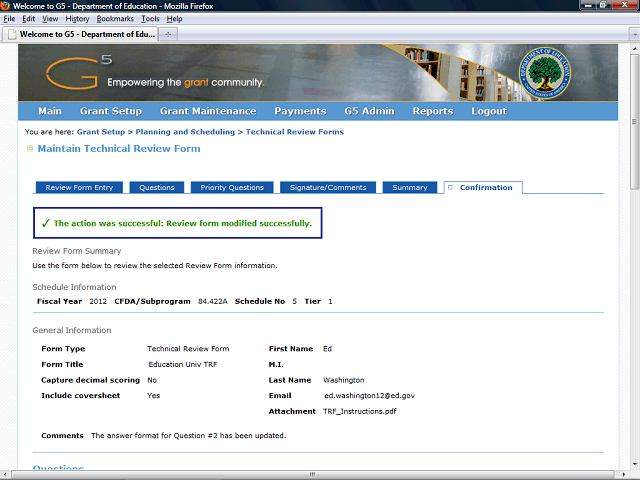 Screen image of this step