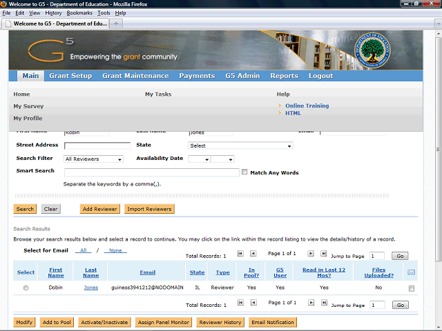 Screen image of this step
