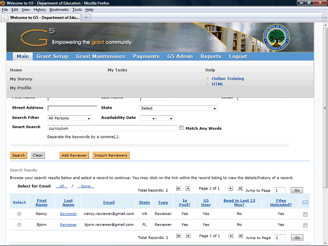 Screen image of this step