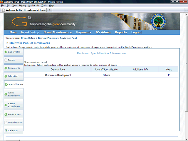 Screen image of this step