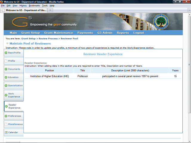 Screen image of this step