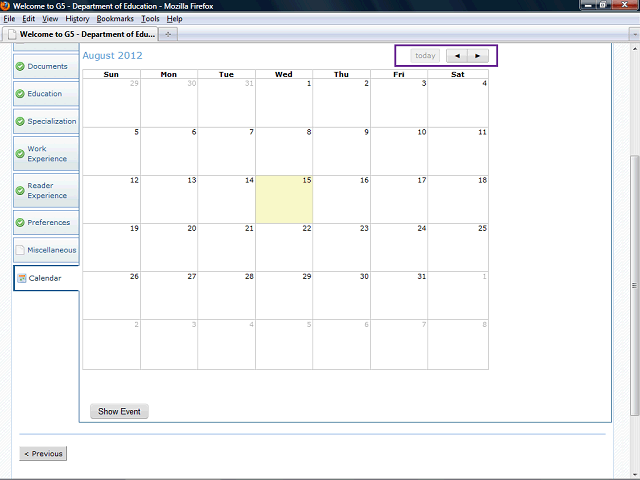 Screen image of this step