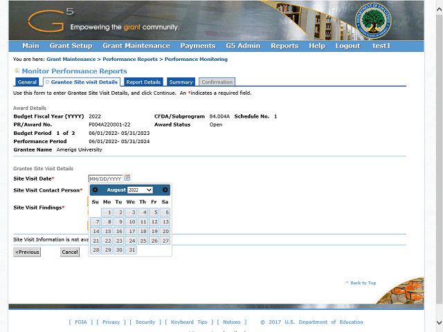 Screen image of this step