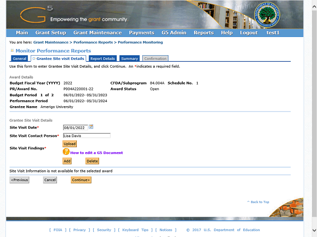 Screen image of this step