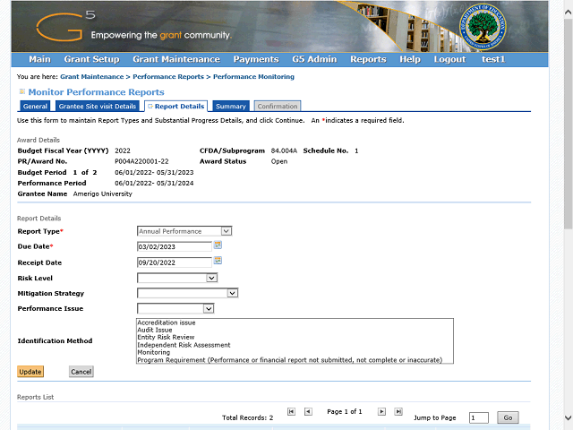 Screen image of this step