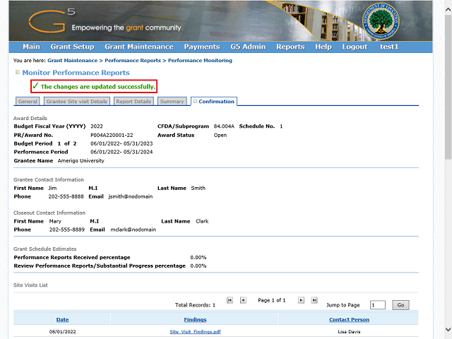 Screen image of this step