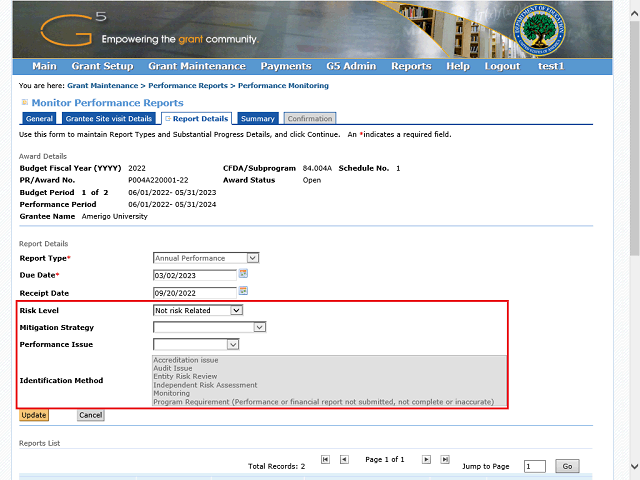 Screen image of this step
