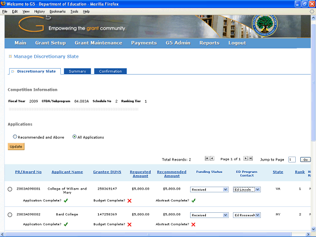 Screen image of this step