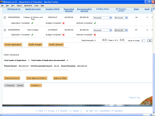 Screen image of this step