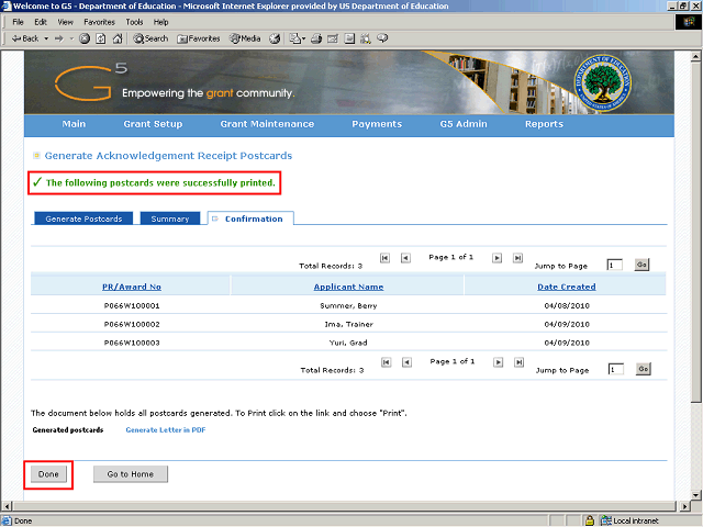 Screen image of this step