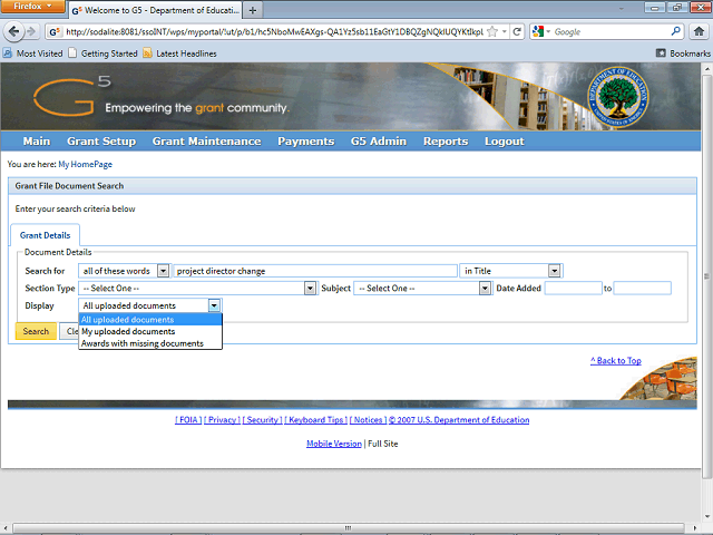 Screen image of this step
