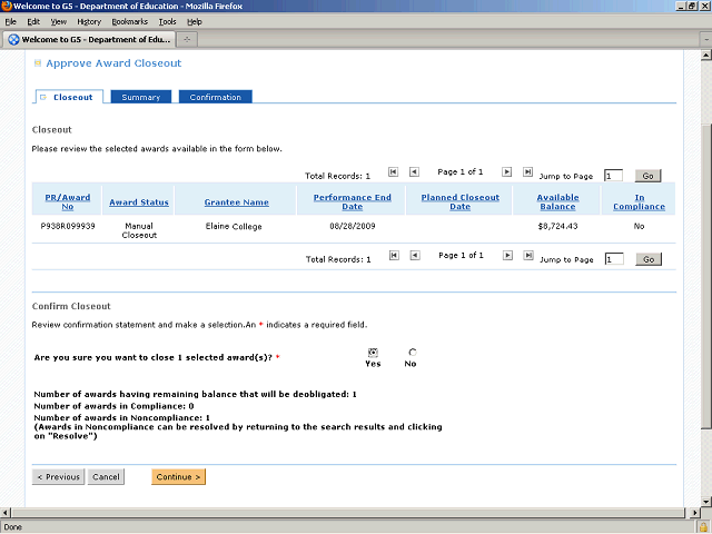 Screen image of this step