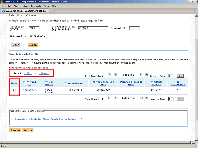 Screen image of this step