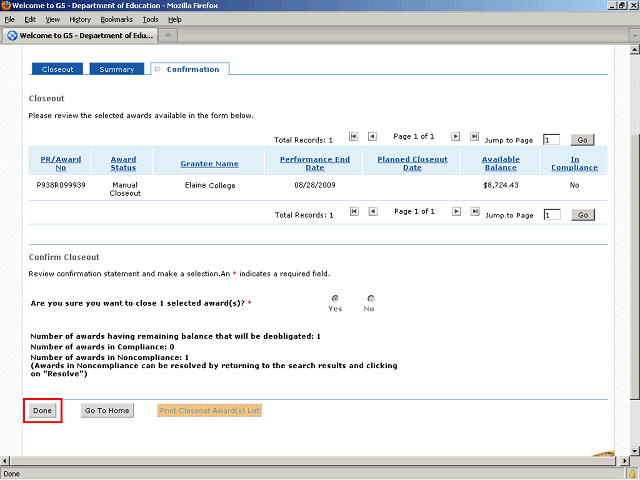 Screen image of this step