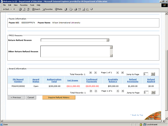 Screen image of this step