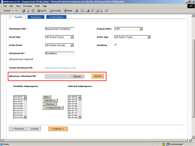 Screen image of this step