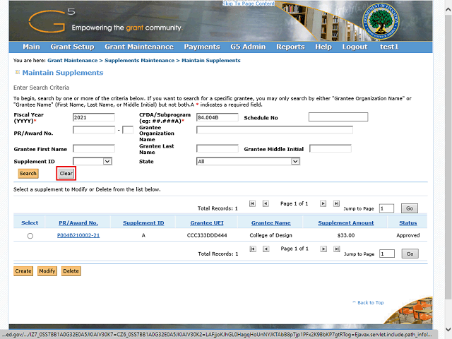 Screen image of this step