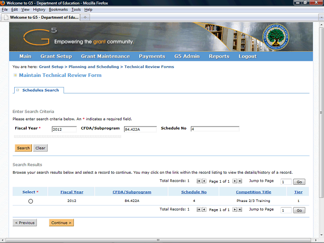 Screen image of this step