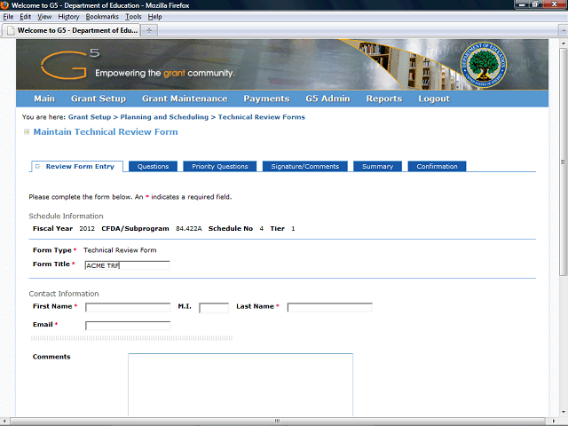 Screen image of this step