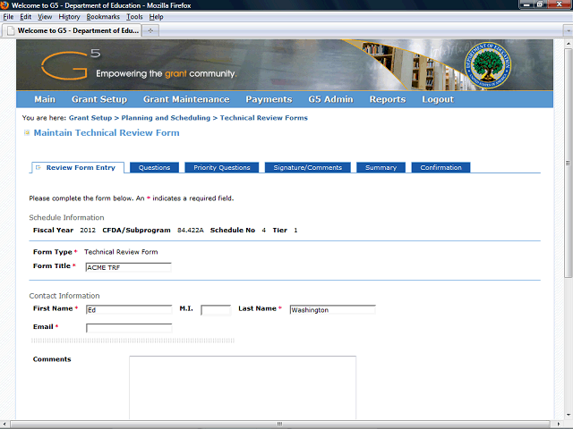 Screen image of this step
