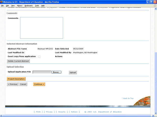 Screen image of this step