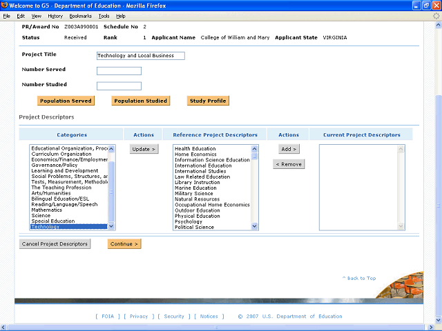 Screen image of this step