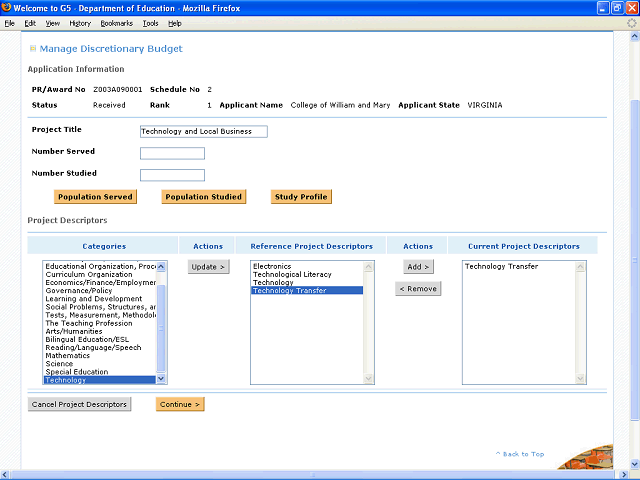 Screen image of this step