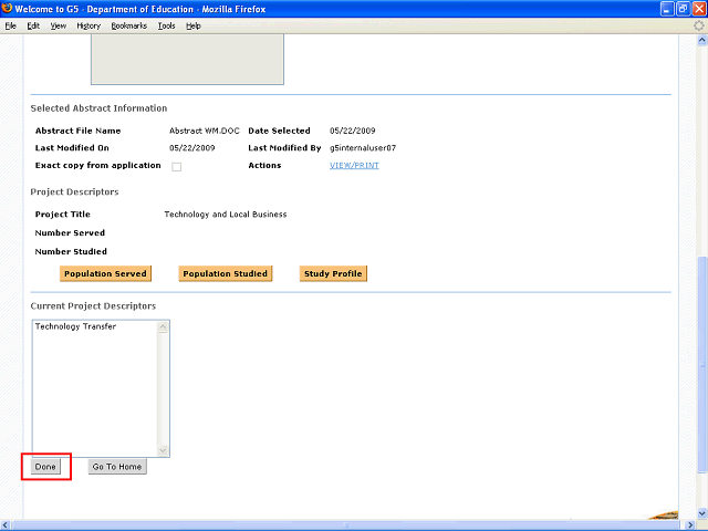 Screen image of this step
