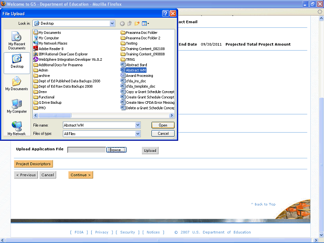 Screen image of this step