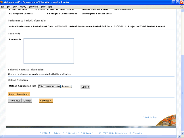 Screen image of this step